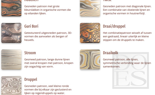 Mokume-gane structuren in gelaagheid