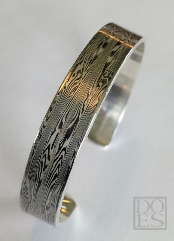 diagonaal marketing vice versa Armband Palladium-zilver 19lagen | Mokume-gane sieraden | Doesdesign.nl